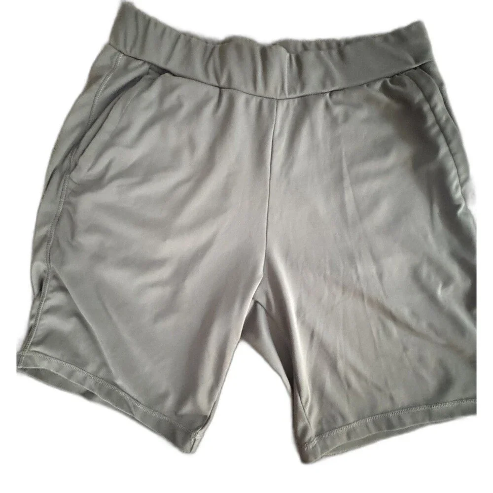 32 Degrees Cool Shorts Mens M Gray Pull On Stretch Performance Athletic